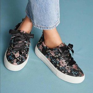 Anthropologie | J/Slides Floral Brocade Sneakers